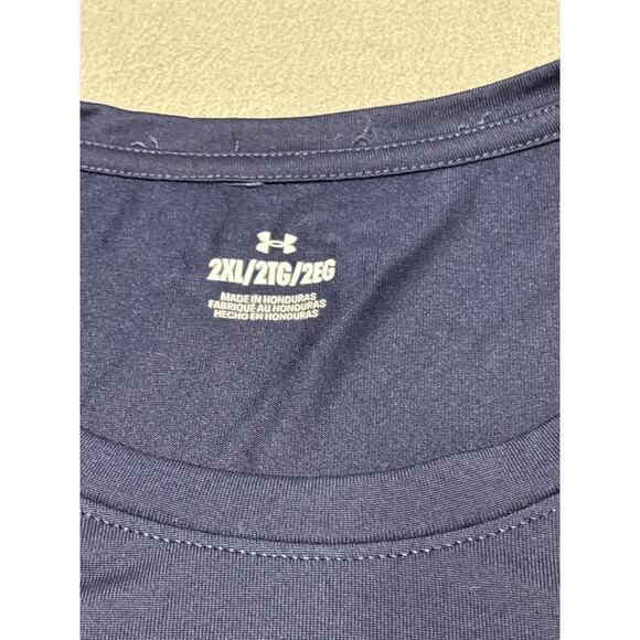 Under Armour Shirt Mens 2XL Navy Team Tech SS Baseball Factory Graphic 1376842 - Picture 3 of 6